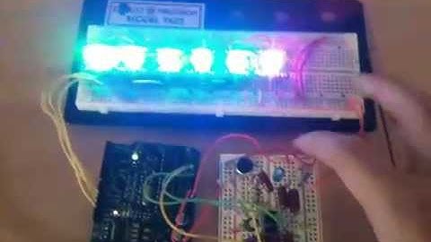 Arduino based sound sensitive color organ