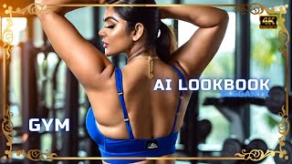 [4K] AI Indian Lookbook Model video ❤️ Indian GYM Girls in YOGA Pants