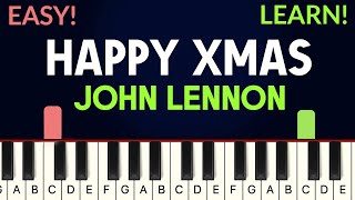 Happy XMAS - John Lennon | EASY Piano Tutorial