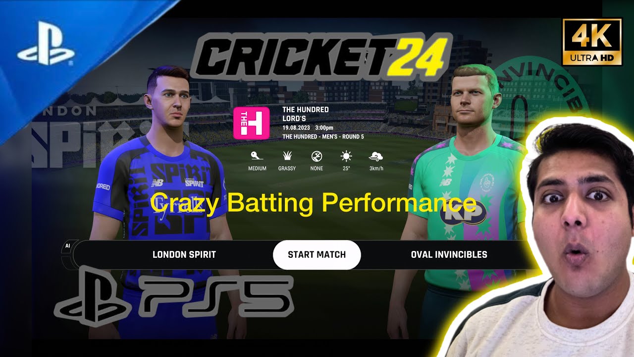 Cricket 24 - London Sprits vs Oval Invincible | The Hundred League 2025 | Abhi Zone | 