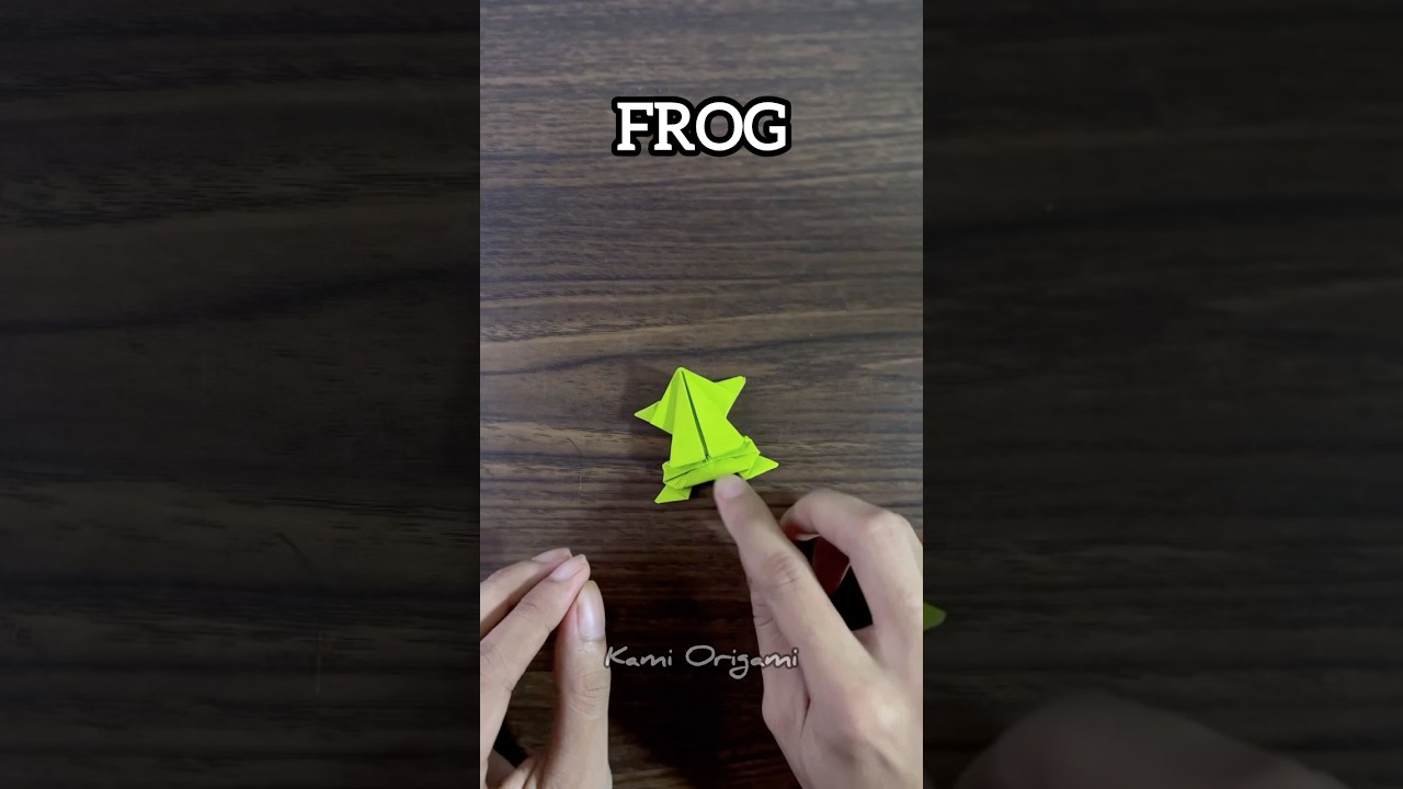 ORIGAMI FROG THAT JUMP DIY FROG PAPER INSTRUCTION EASY STEP BY STEP