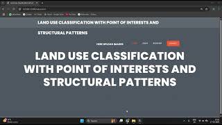 Land Usage Classification With Point of Intrest And Structural Patterns and Deep Learning