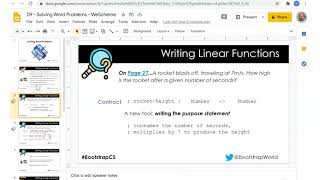 Bootstrap Algebra Prep Fall 2020 - 09 Solving Word Problems
