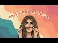 EASY YOUTUBE CONTENT IDEAS