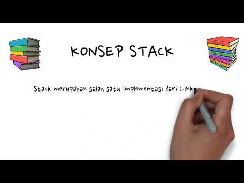 STRUKTUR DATA - Konsep SINGLE STACK - Penjelasan sederhana dengan ilustrasi