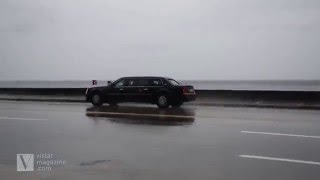 Obama por Malecon el dia de su llegada A Cuba VISTAR