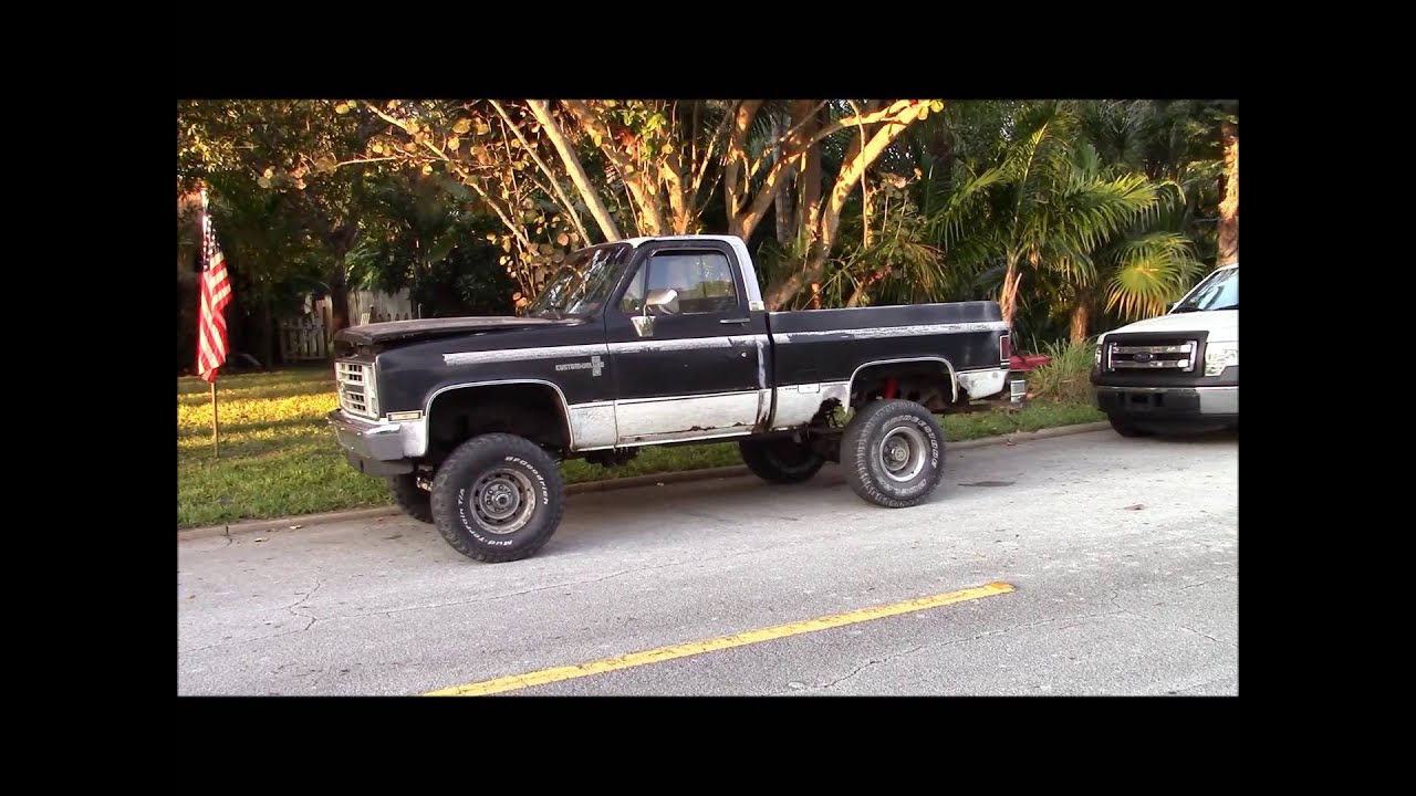 1986 Chevy K 10 With Tough Country 6 inch Suspension Lift - YouTube
