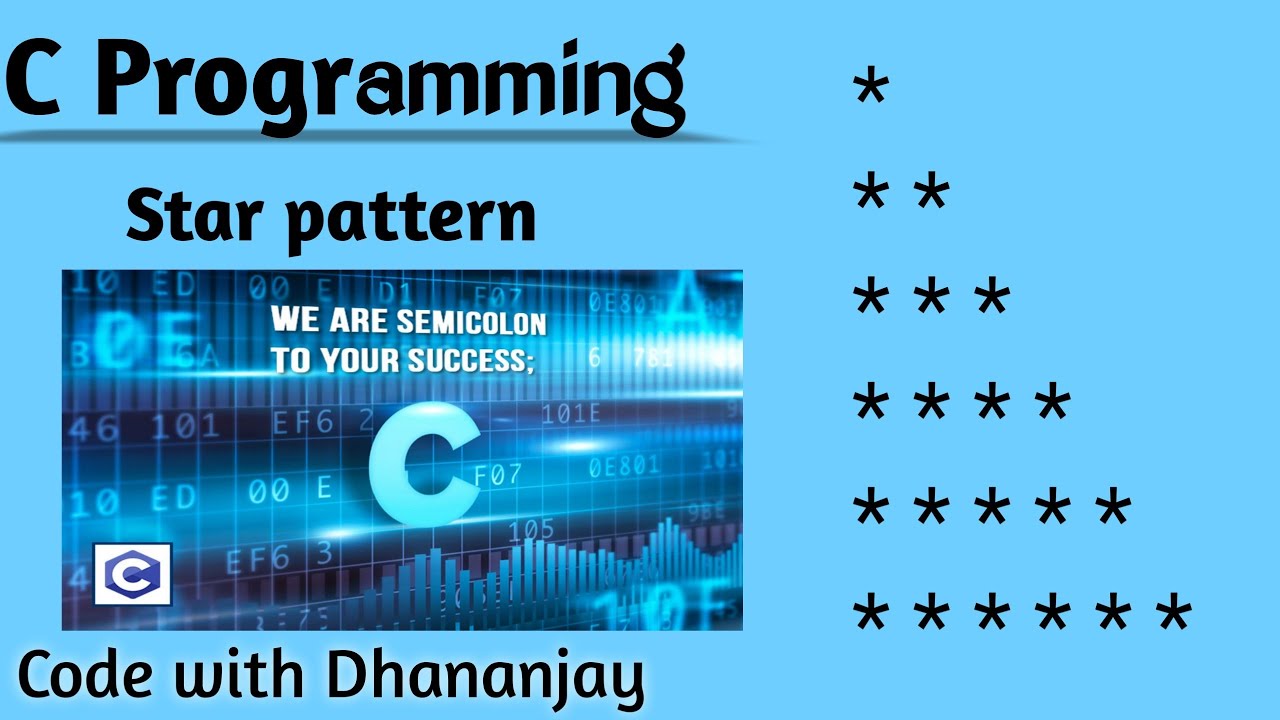 pattern programming in C language   | Code with Dhananjay |     