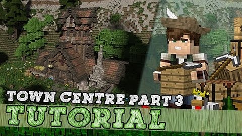 Minecraft Tutorial: How To Build A Medieval Town Centre - Part 3/3