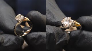 How I Made This Platinum Solitaire (With A Twist) | Goldsmith's Workshop Secrets