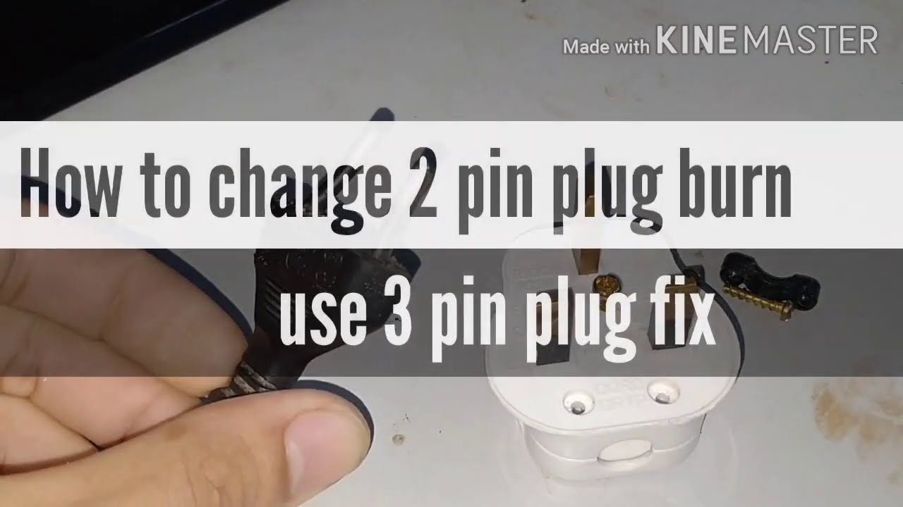 How to fix 2 pin plug burn - YouTube