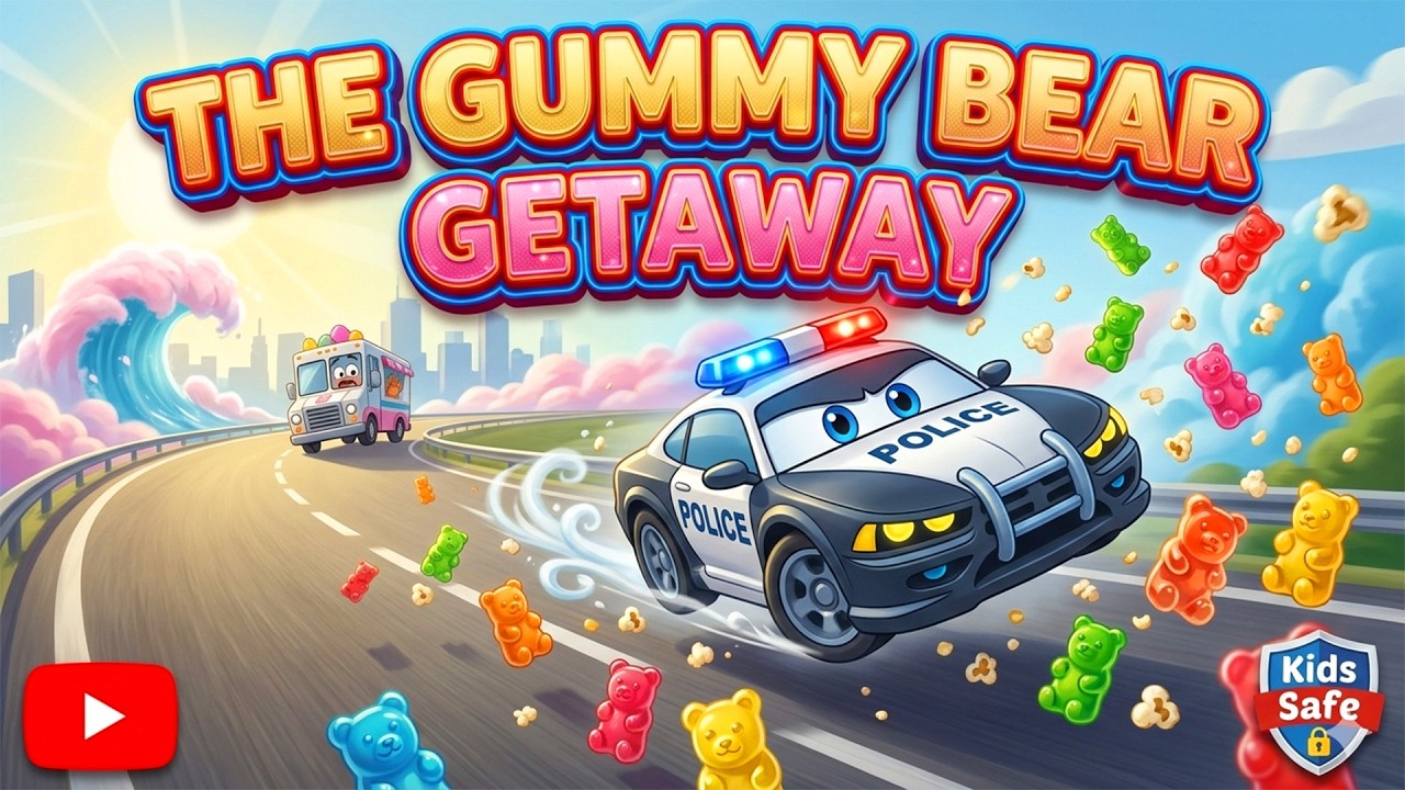 The Gummy Bear Getaway! 🚓🍬 High-Speed Candy Chase | Police Funny Animation
