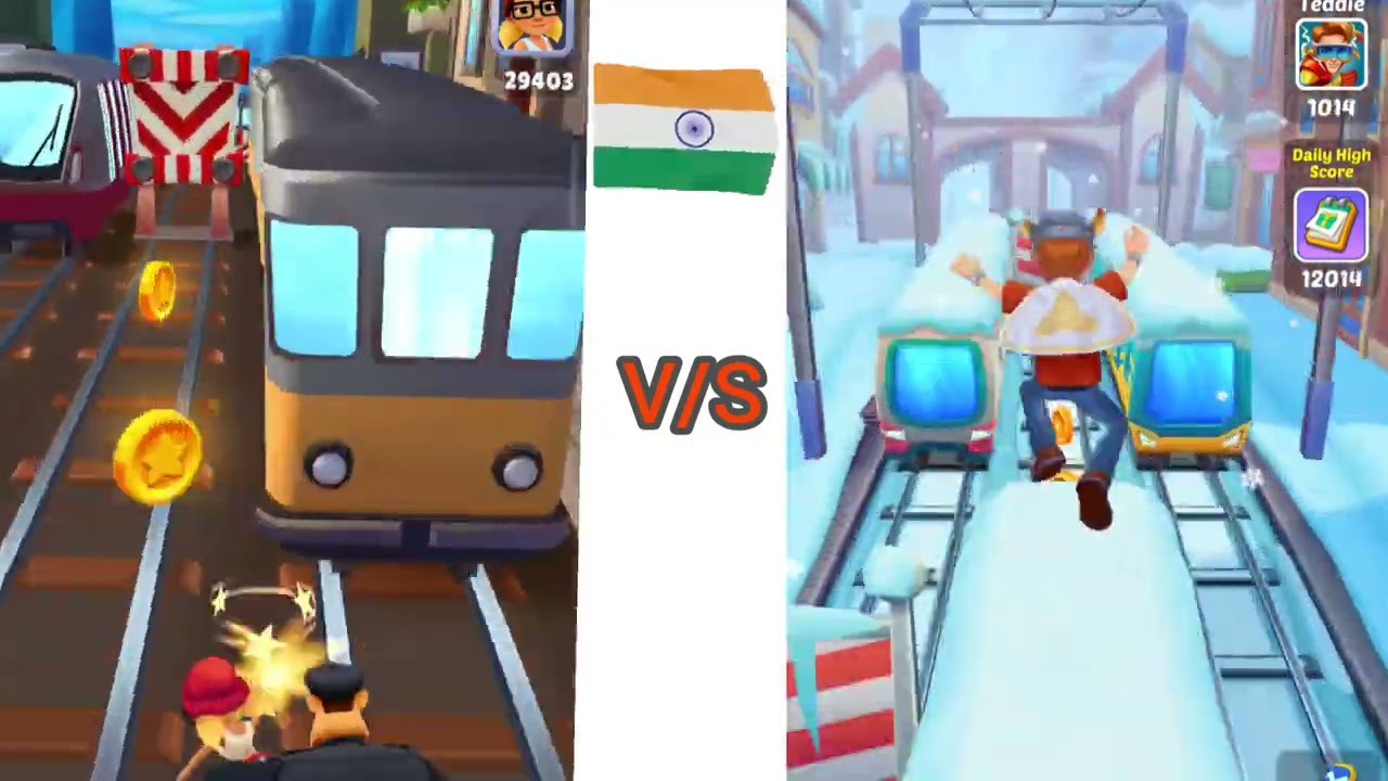 Subway princess runner 🆚 Subway surfers #gaming #funny #racing #race