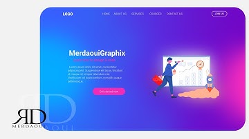 UI Design | modern landing page 02 | adobe photoshop | free PSD