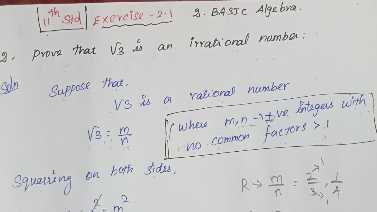 11 th std maths: {2. Basic algebra - exercise 2.1 ] important problems ...