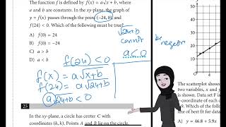 Sat practice test 6 Question 24 module 2 Mathematics