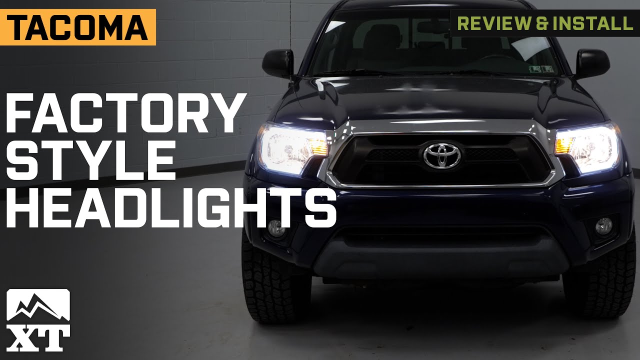 2012-2015 Tacoma LED Bar Factory Style Headlights Chrome Housing Review & Install