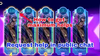 How to send 515 party help request in public chat Get maximum helps in promo dia
