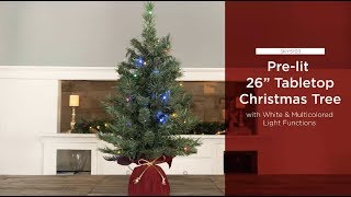 SKY5103 26in Pre-Lit Tabletop Artificial Fir Christmas Tree