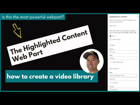 How to create a video library with the SharePoint Highlighted Content Webpart