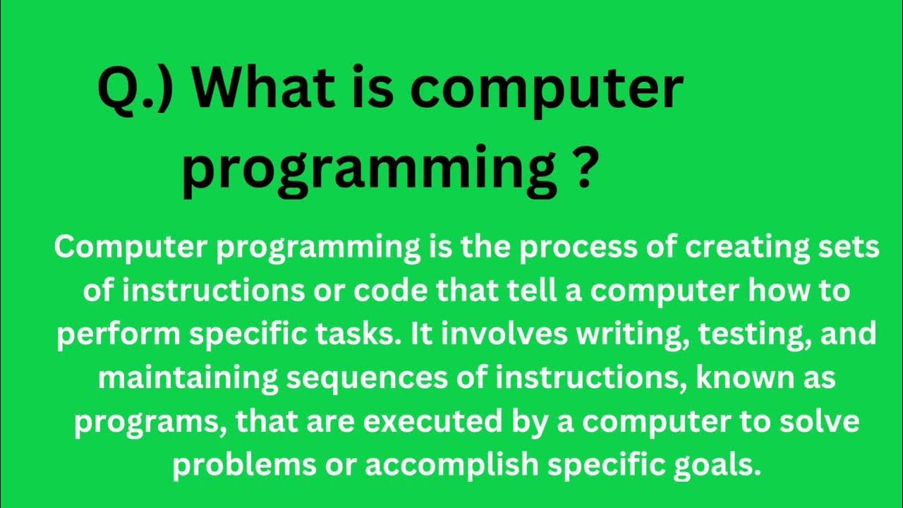 What is a Computer language ||Definition of computer programming ...