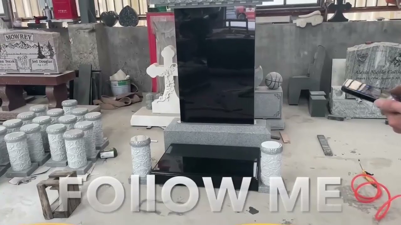 European Style Black Granite Sitting Angel Statue Cemetery Tombstone Memorial You May Not Have Known