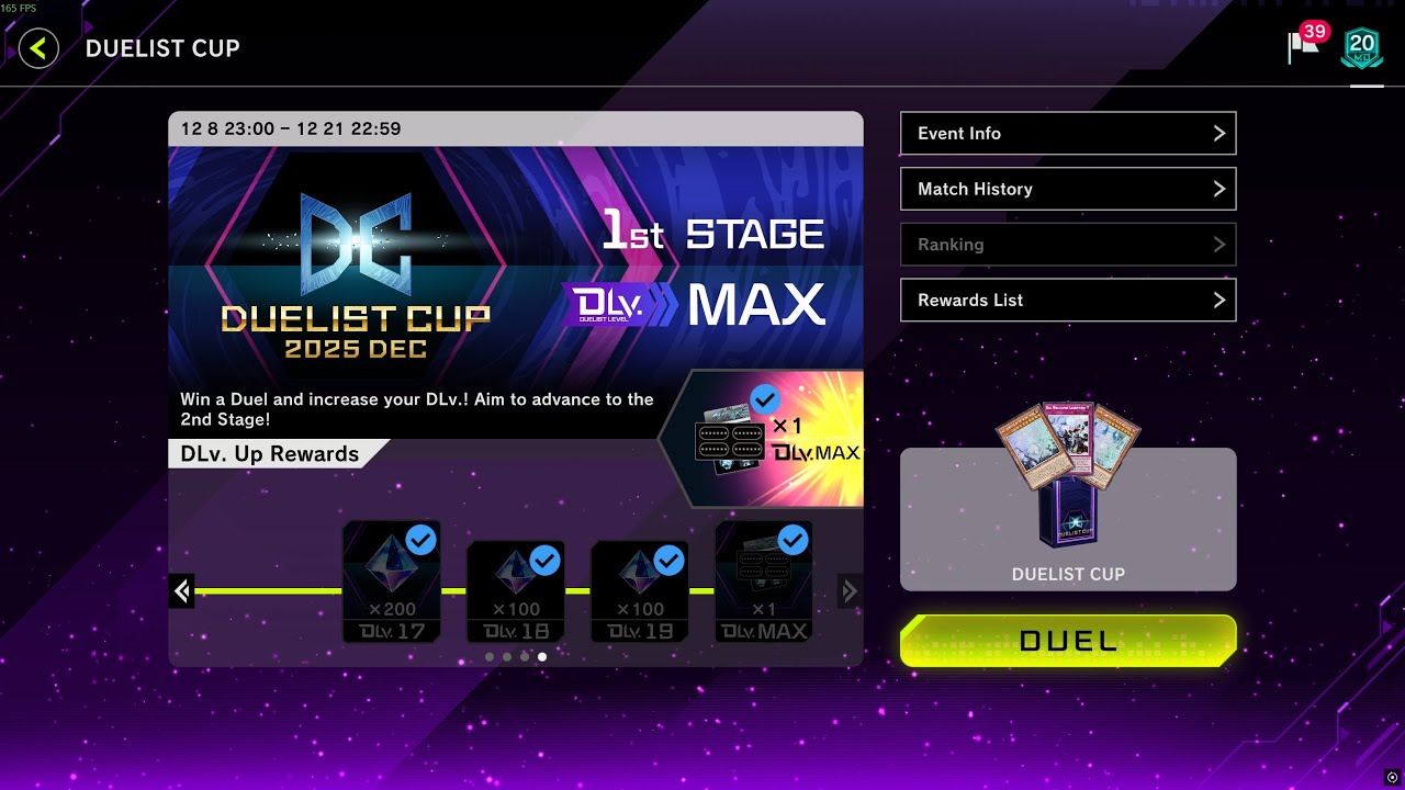 Duelist Cup December 2025: DLV 20 Climb with Labrynth