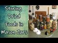 Storing Dried Foods in Mason Jars