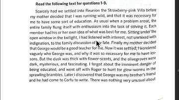 Multilevel reading part 4 exercise 9