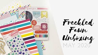 Freckled Fawn Kit Unboxing | Full embellishment kit | May 2020 | ScrappyNerdUK | Ad