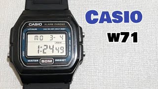 Casio w71 vintage watch série w módulo 549 ano 1989 . - YouTube