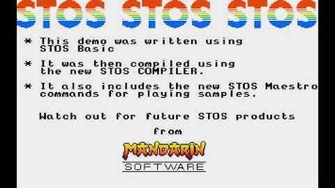 STOS Maestro, Compiler and Sprites 600 Rolling Demo (1989)