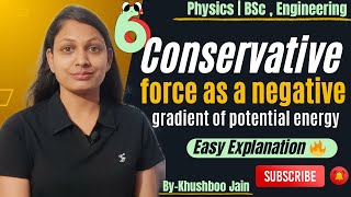 Conservative forces as negative gradient of potential energy/Bsc-1st year/lect.-26 #bsc #mechanic