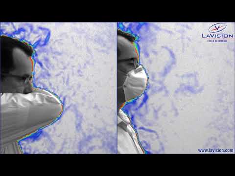 Covid-19 : LaVision imaging technique shows how masks restrict the spread of exhaled air
