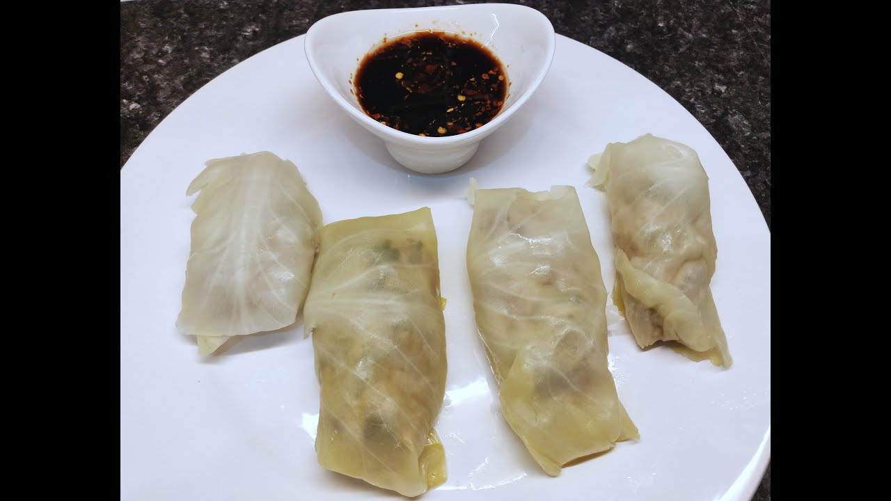 Cabbage Chicken Dumplings / Cabbage Chicken Momos/ Healthy Chicken