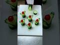 🥒🍎 Want to learn this beautiful cucumber carving? Surprise your guests very easily! #shorts