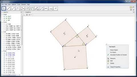 Pythagorean Theorem using geogebra