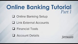Online Banking Tutorial - Chapter 1