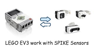 LEGO EV3 work with SPIKE Prime/Robot Inventor Sensors [OFDL EV3 Block Dev #6]