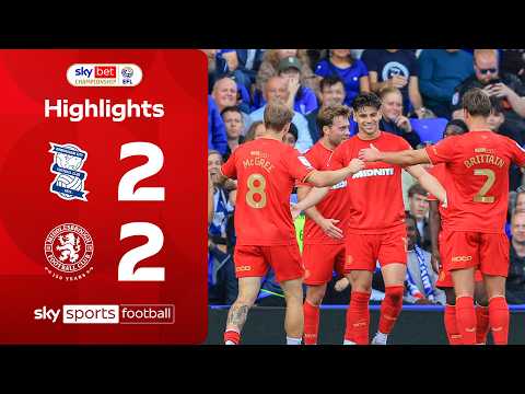 Malanda snatches point for Middlesbrough | Birmingham 2\u002D2 Middlesbrough | EFL Highlights