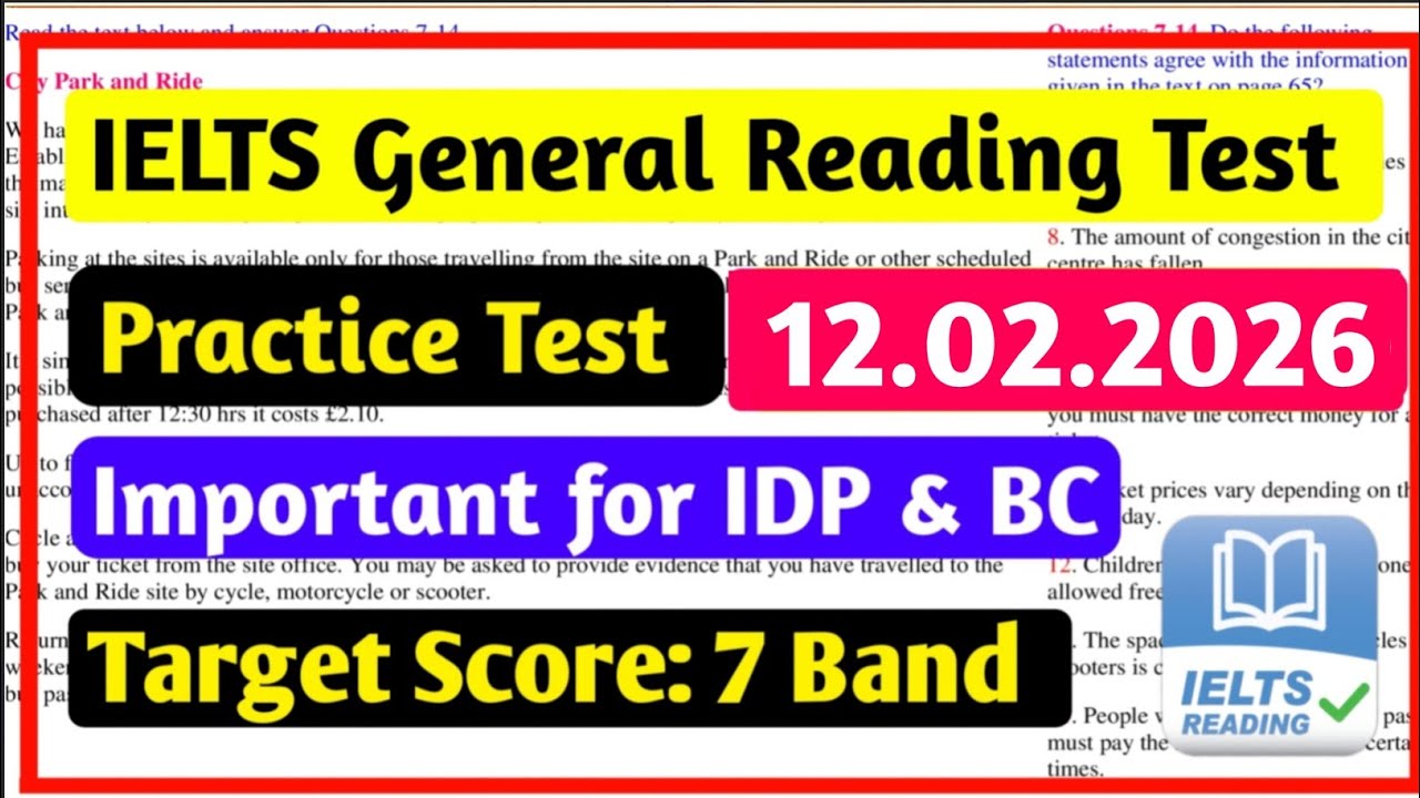 IELTS Reading General Training Practice Test 2026 With Answers | IELTS Reading Test General Training