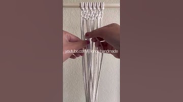 macrame basic knot tutorial for beginners - how to tie macrame alternating half square knot - DIY