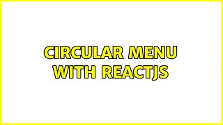 Circular menu with ReactJs