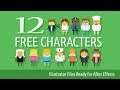12 Free Characters - Illustrator And After Effects
