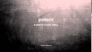 What does potent mean