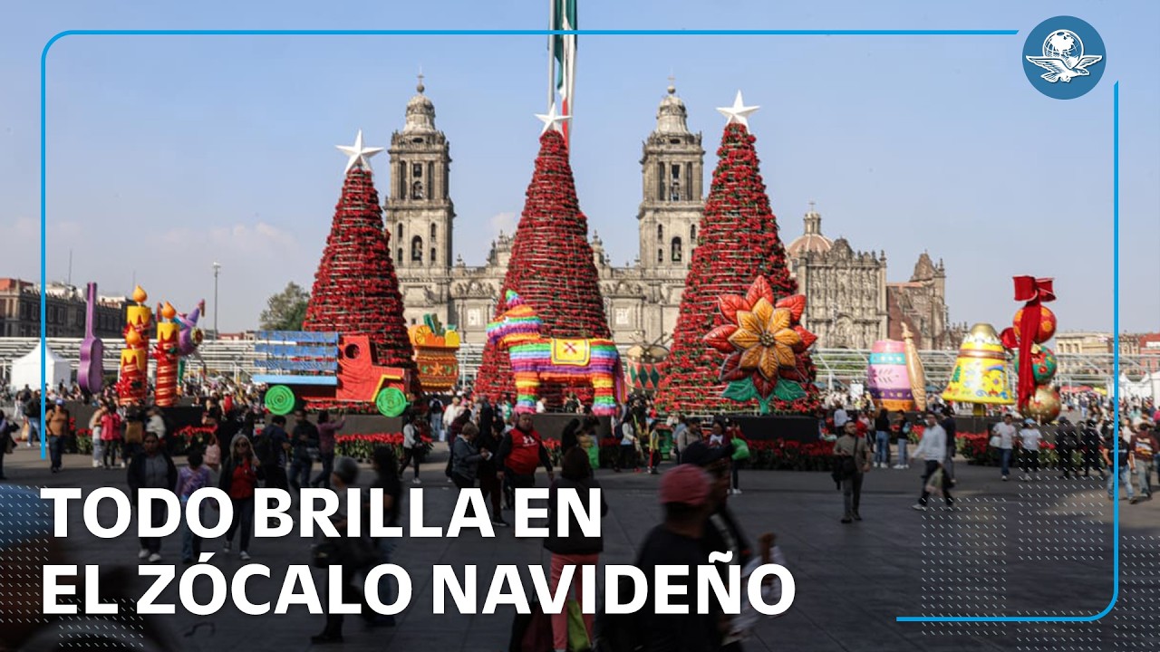 De Alemania al Zócalo: Turistas y capitalinos disfrutan la magia de la Navidad en la CDMX
