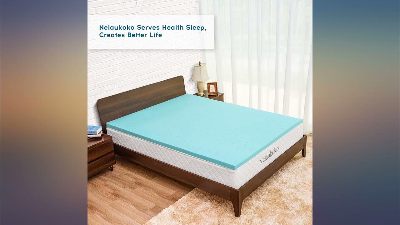 Nelaukoko 2 Inch Twin Memory Foam Mattress Topper, Single Topper