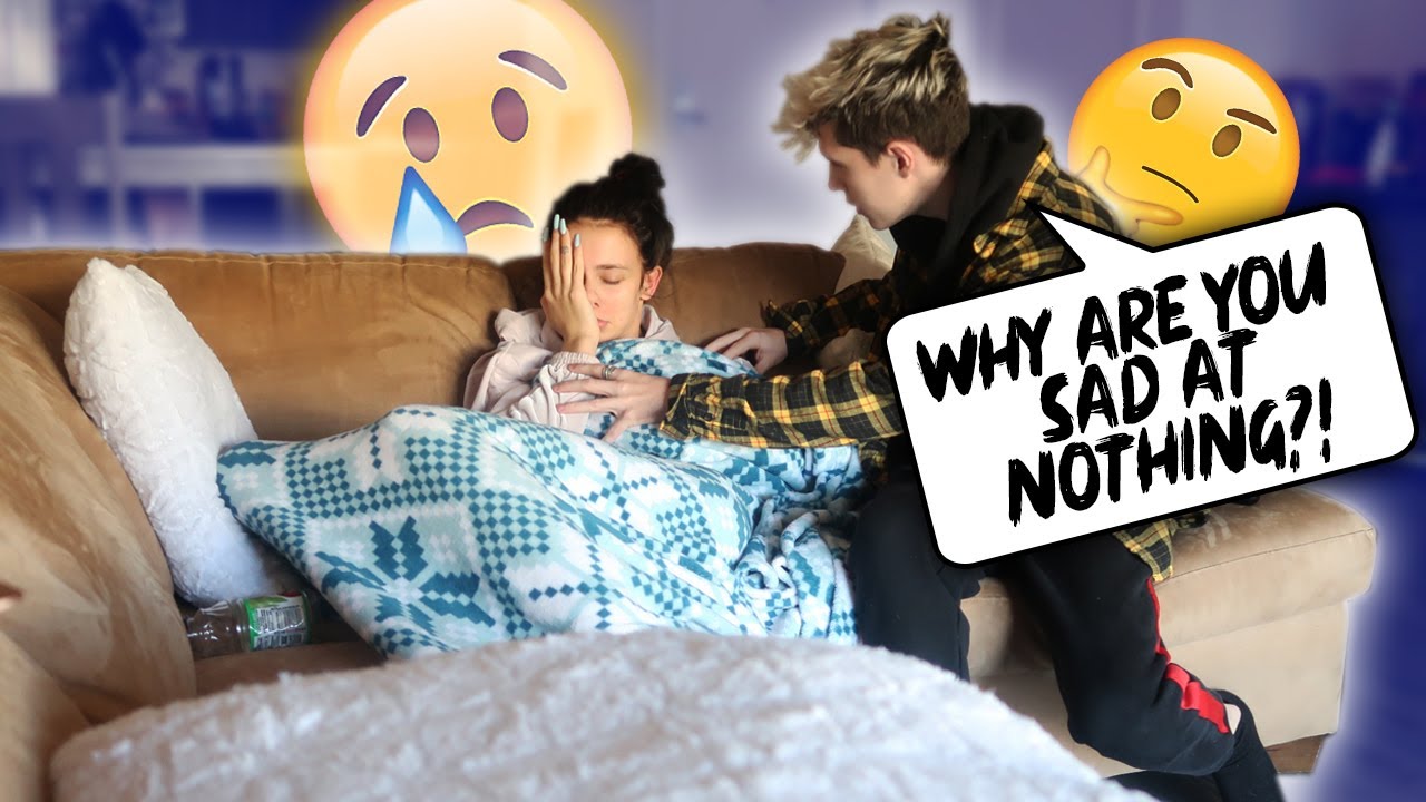 Being SAD AT EVERYTHING To See How My Boyfriend Reacts!