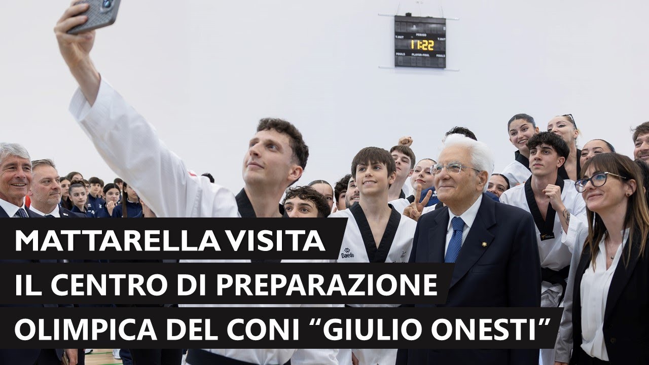 Il Presidente Mattarella visita il Centro di Preparazione Olimpica del CONI “Giulio Onesti”