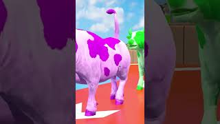 Long Slide Game with Cow Elephant Gorilla Hippopotamus Tiger 3d Animal Game Funny 3d Animals